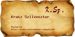Kratz Szilveszter névjegykártya